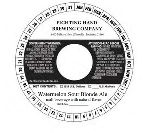 Fighting Hand Brewing Company Watermelon Sour March 2023