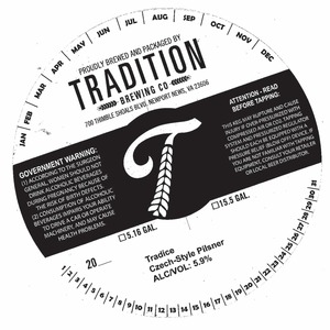 Tradition Brewing Company Tradice Czech-style Pilsner
