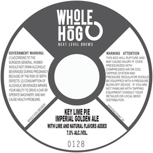 Whole Hog Key Lime Pie Ale March 2023