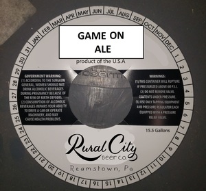 Rural City Beer Co. Game On Ale