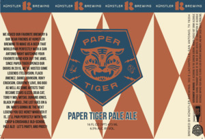 KÜnstler Brewing Paper Tiger Pale Ale