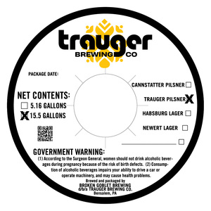 Trauger Brewing Trauger Pilsner