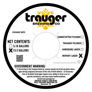 Trauger Brewing Newert Lager March 2023