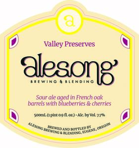 Alesong Brewing & Blending Valley Preserves