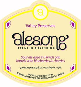 Alesong Brewing & Blending Valley Preserves March 2023