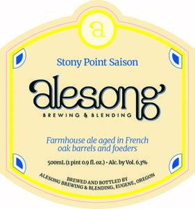 Alesong Brewing & Blending Stony Point Saison March 2023