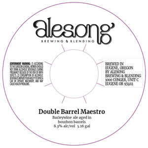 Alesong Brewing & Blending Double Barrel Maestro March 2023