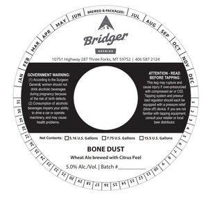 Bone Dust Wheat Ale Brewed With Citrus Peel 