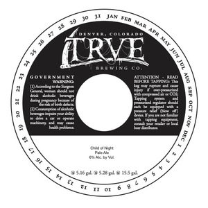 Trve Brewing Co. Child Of Night March 2023