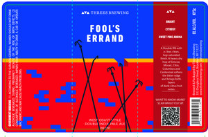 Fools Errand West Coast Style Double India Pale Ale March 2023