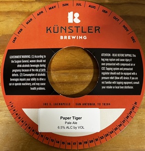 KÜnstler Brewing Paper Tiger Pale Ale March 2023