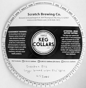 Scratch Brewing Co. Sassafras Pils