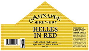 Ahnapee Brewery Helles In Red