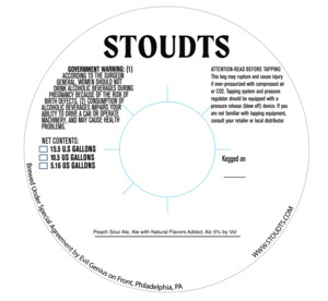 Stoudts Peach Sour Ale March 2023