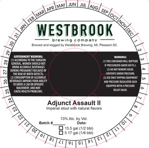 Westbrook Brewing Company Adjunct Assault Ii April 2023