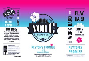 Von C Brewing Co. Peyton's Promise Pils American Pilsner 