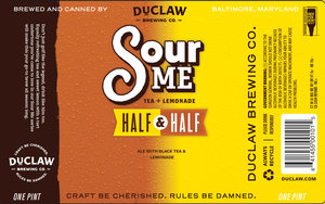 Duclaw Brewing Co. Sour Me Half & Half