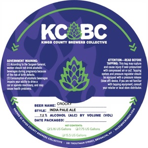 Kings County Brewers Collective Crocky March 2023