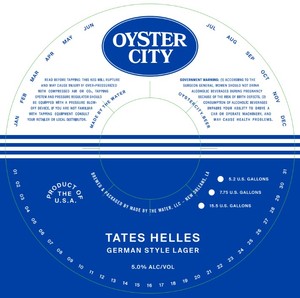 Oyster City Tates Helles March 2023