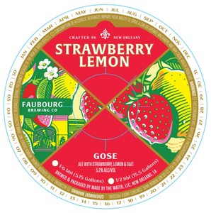 Faubourg Brewing Company Strawberry Lemon Gose