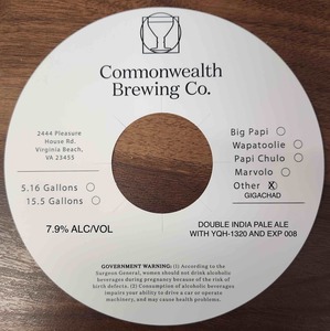 Commonwealth Brewing Co Gigachad