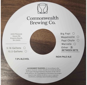 Commonwealth Brewing Co Between Sets
