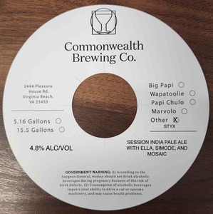 Commonwealth Brewing Co Styx