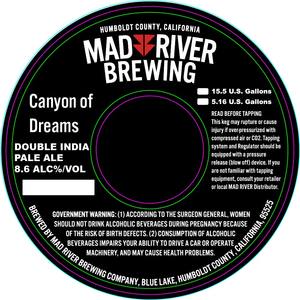 Mad River Brewing Canyon Of Dreams Double IPA