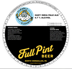 Full Pint Beer Clearly Cloudy March 2023