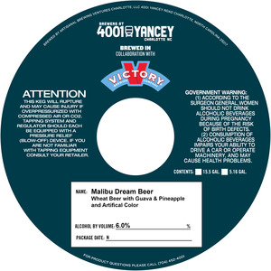 Artisanal Brewing Ventures Charlotte Malibu Dream Beer