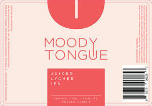 Moody Tongue Juiced Lychee IPA March 2023