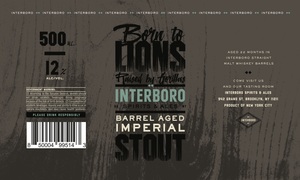 Interboro Spirits & Ales Born To Lions, Raised By Gorillas March 2023