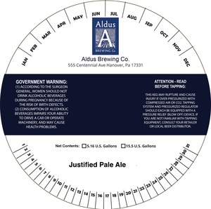 Justified Pale Ale March 2023