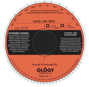 Ology Brewing Co. Juice Lab: Mpg April 2023