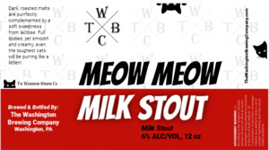 The Washington Brewing Company Meow Meow Milk Stout