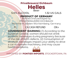 Privatbrauerei Eichbaum Helles March 2023