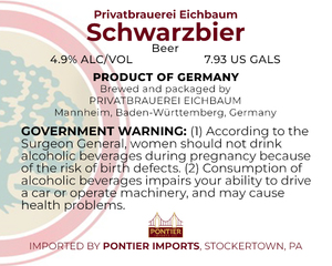 Privatbrauerei Eichbaum Schwarzbier March 2023