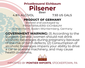 Privatbrauerei Eichbaum Pilsener March 2023