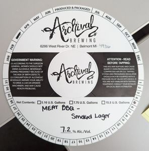 Archival Brewing Meat Bbq Smoked Lager March 2023