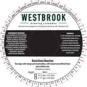 Westbrook Brewing Company Konichiwa Beaches