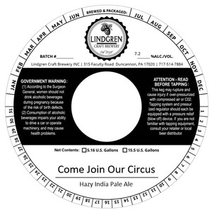 Lindgren Craft Brewery Inc Come Join Our Circus