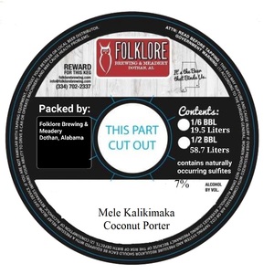 Mele Kalikimaka Coconut Porter March 2023