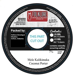 Mele Kalikimaka Coconut Porter 