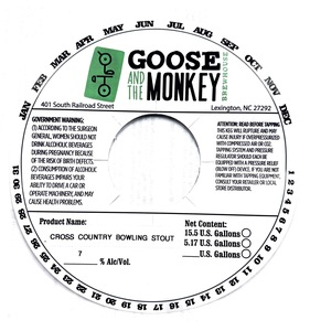 Goose And The Monkey Brewhouse Cross Country Bowling Stout