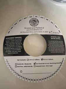Destin Brewery Don't Hassle Me I'm Local - Blood Orange Blonde Ale