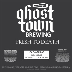 Ghost Town Brewing Cadaver Lab