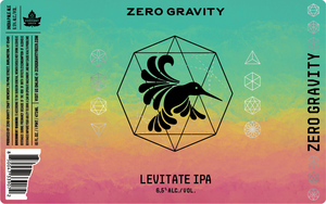 Zero Gravity Craft Brewery Levitate IPA March 2023