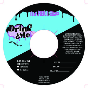 Marble Brewery Drink Me Hazy India Pale Ale March 2023