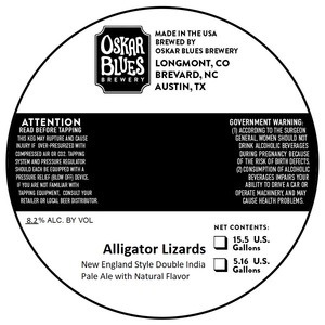 Oskar Blues Brewery Alligator Lizards March 2023