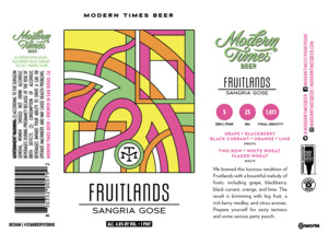 Modern Times Beer Fruitlands Sangria Gose